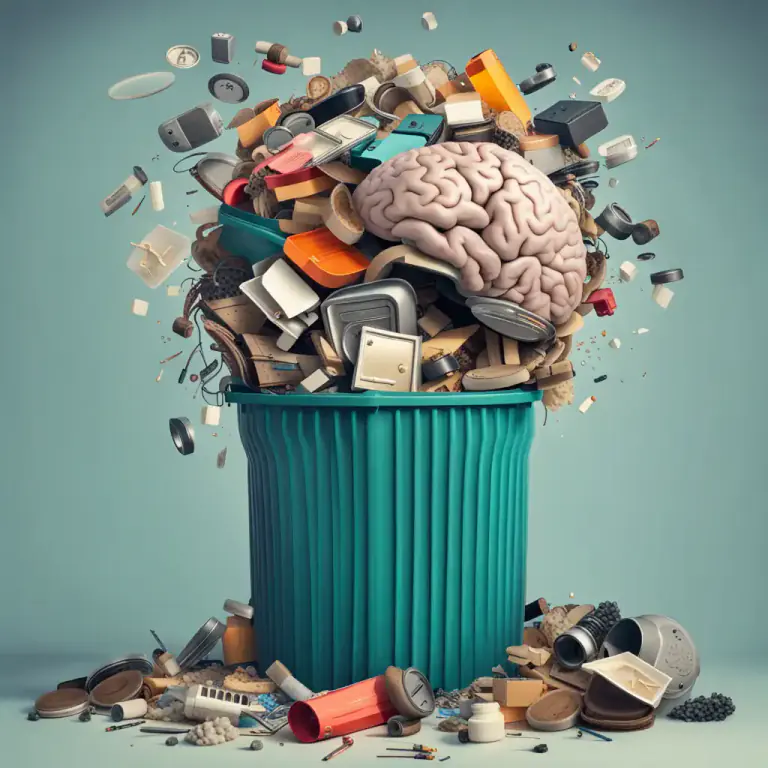 Visual representation of "clutter" - To fill something in an untidy or badly organized way