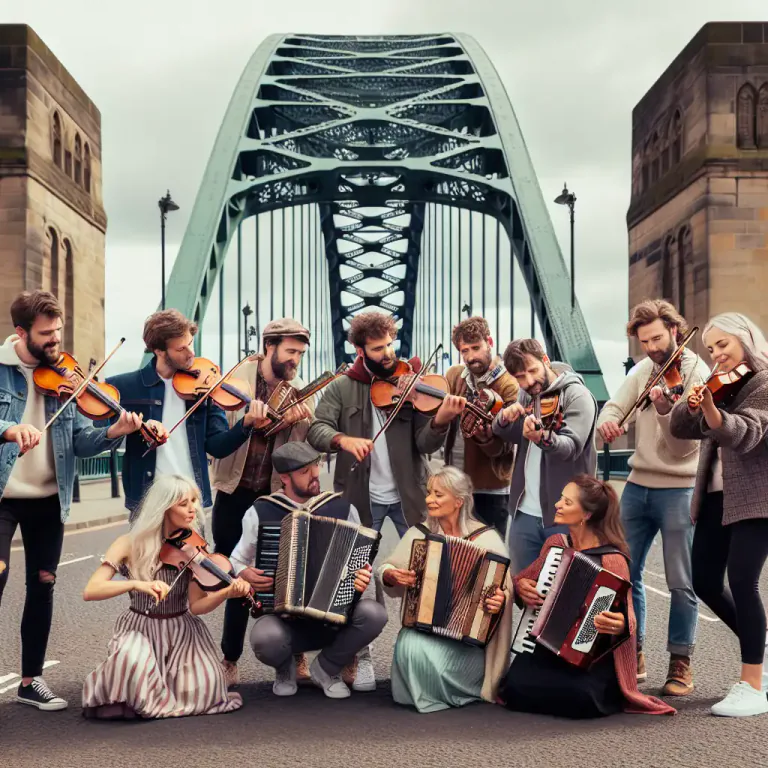 Visual representation of "geordie" - Relating to Newcastle-upon-Tyne, England or its people.