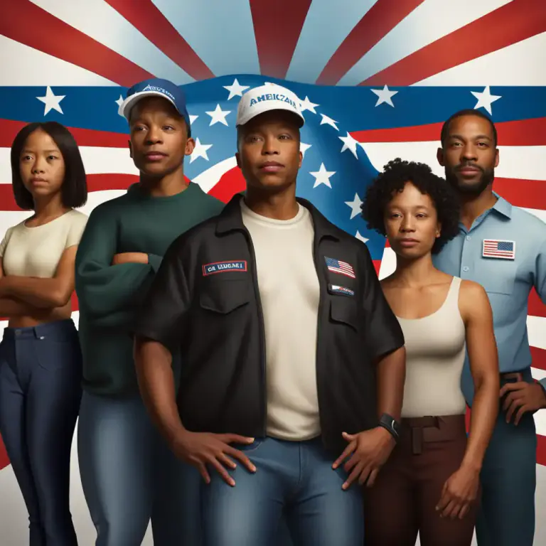 Visual representation of "americanism" - A trait, characteristic or quality that is considered typical or distinctive of American people or culture