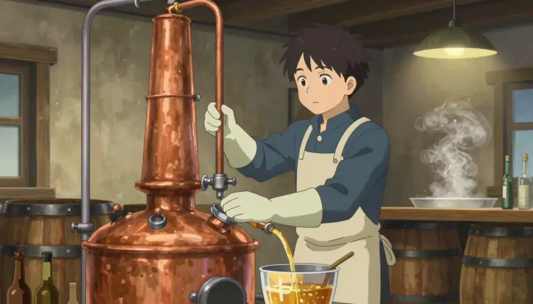 Visual representation of "distiller" - A person or company that produces distilled liquids, often alcohol.