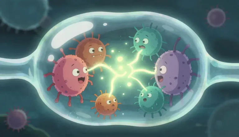 Visual representation of "endosymbiosis" - A process where one organism lives inside the cells of another, leading to a mutually beneficial relationship that can influence the evolution of both entities.