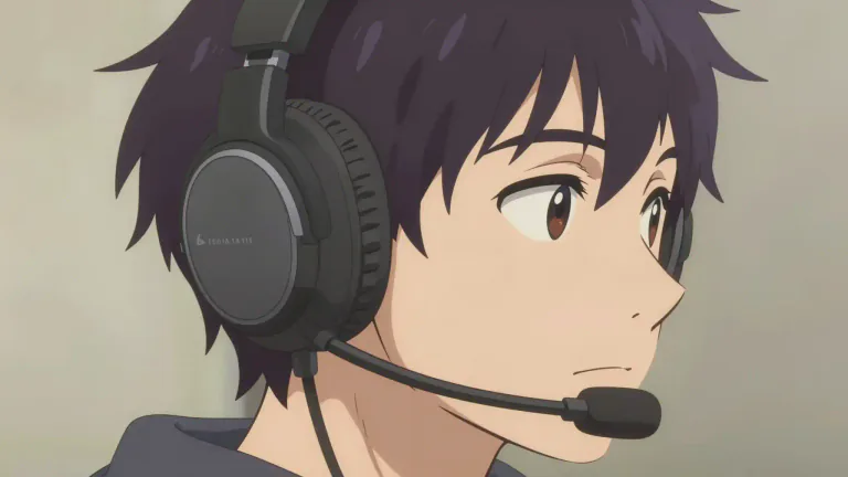Visual representation of "headset" - A device that combines a microphone and headphones and is worn on the head.