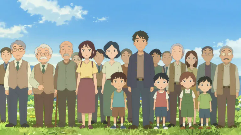 Visual representation of "generation" - All the people born and living at about the same time