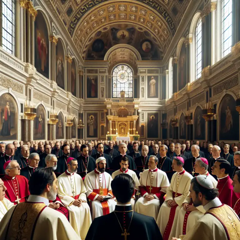 Visual representation of "episcopate" - A group of bishops who lead a church.