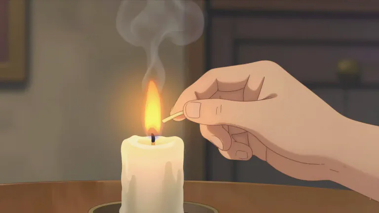 Visual representation of "extinguish" - To put out a fire or a light
