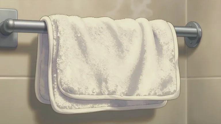 Visual representation of "towel" - A piece of absorbent cloth or paper used for drying or wiping.