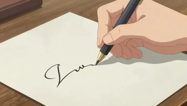 Visual representation of "handwriting" - The person's unique way of writing with a pen or pencil.