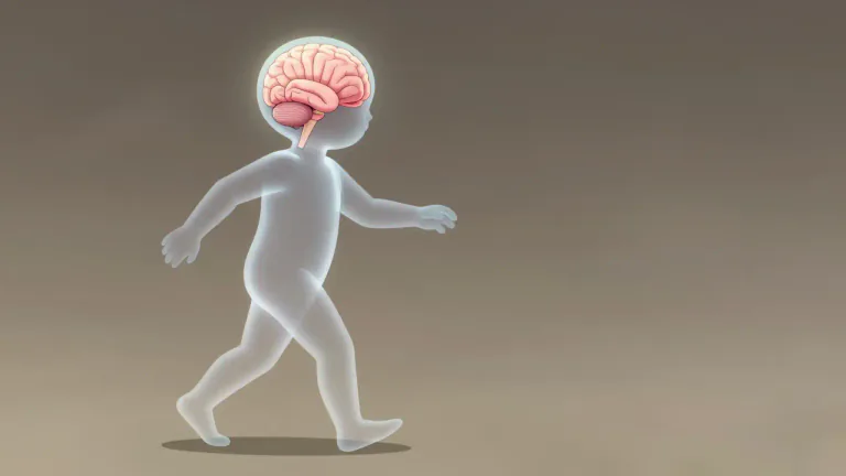 Visual representation of "cerebellar" - Relating to the cerebellum, which is the part of the brain that controls balance and coordination.