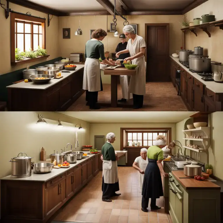 Visual representation of "cookery" - A place where food is cooked.