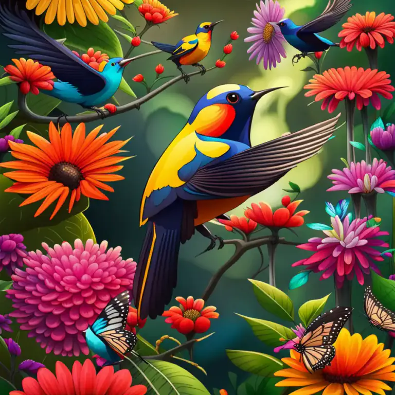 Visual representation of "showy" - In nature, something that is bright and conspicuous to attract attention, usually refers to flowers