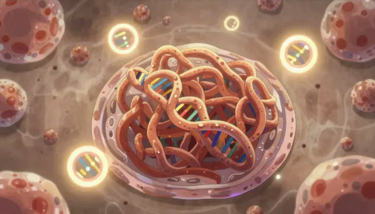 Visual representation of "plasmid" - A plasmid is a small, circular DNA molecule that is separate from chromosomal DNA and can replicate independently within a cell.