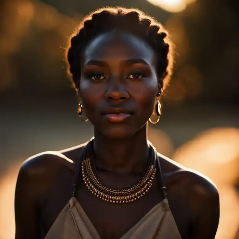 Visual representation of "brown" - Having dark skin, typically brown in color
