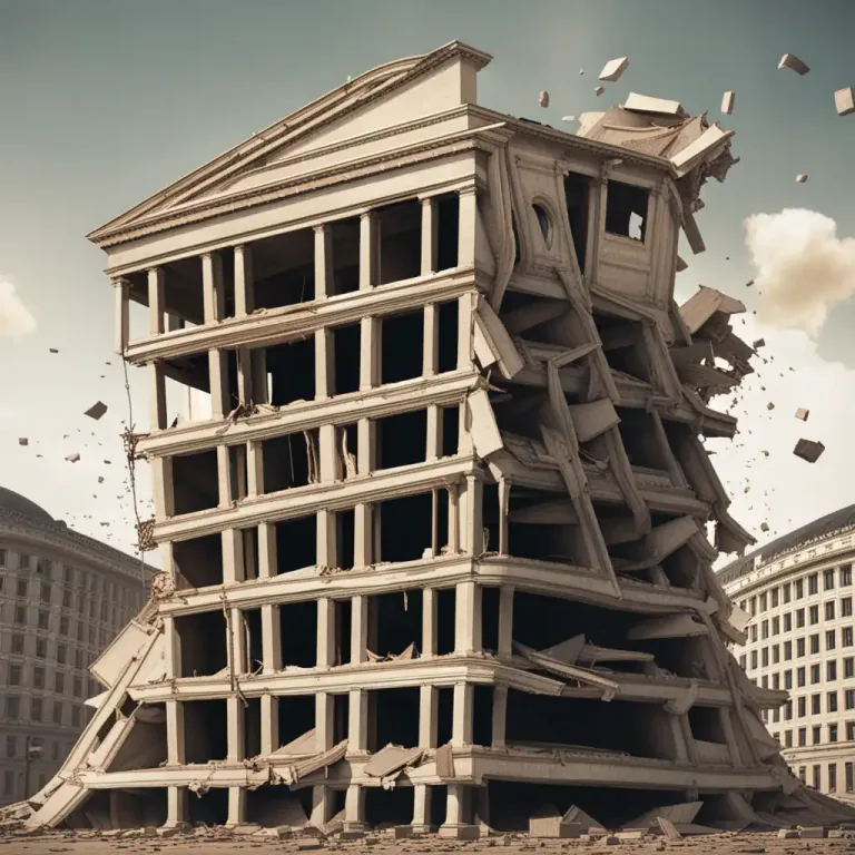 Visual representation of "cataclysmic" - Significantly changing or damaging the status quo