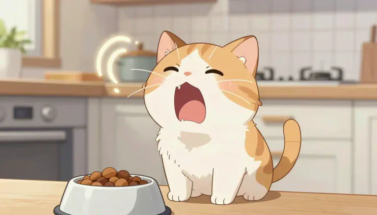Visual representation of "meow" - The sound a cat makes