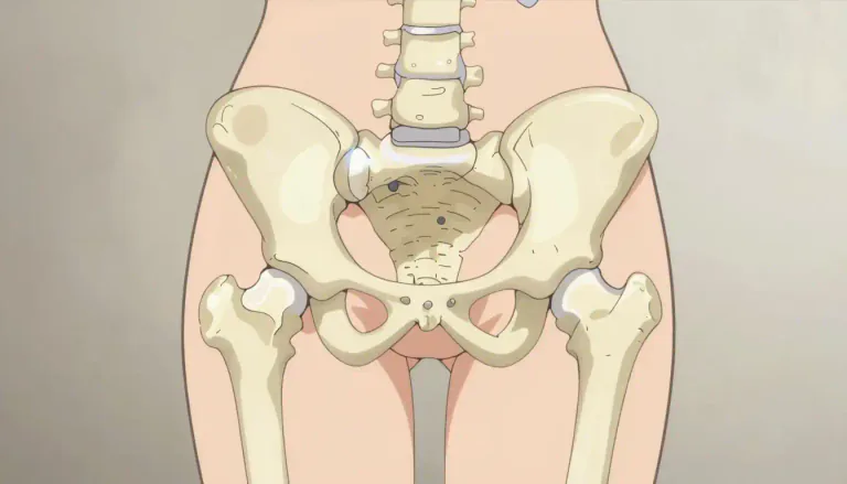 Visual representation of "iliac" - Relating to the ilium or hip region of the human body.