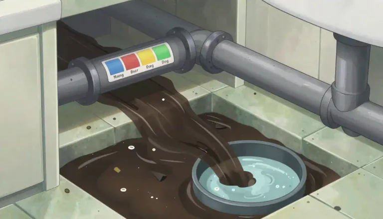 Visual representation of "blackwater" - Blackwater refers to wastewater that contains human excrement and sewage, which requires specific treatment before disposal.