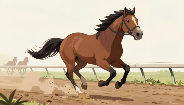 Visual representation of "racehorse" - A horse that is bred and trained for racing.