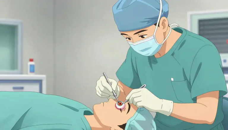 Visual representation of "enucleation" - Enucleation is the surgical removal of an organ in its entirety, typically referring to the eye or parts of it.