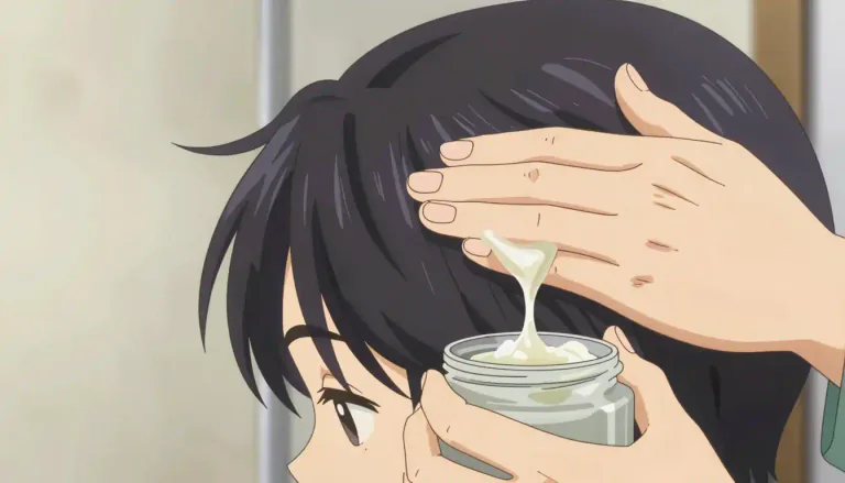 Visual representation of "pomade" - A substance that is used to make the hair smooth and shiny.