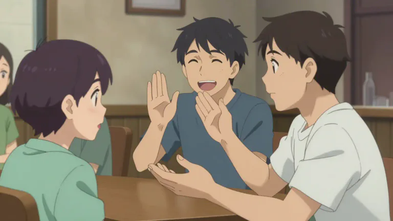 Visual representation of "chime in" - To agree with someone or support them in what they are saying