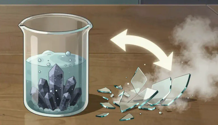 Visual representation of "irreversible" - Something that cannot be changed back to what it was before.