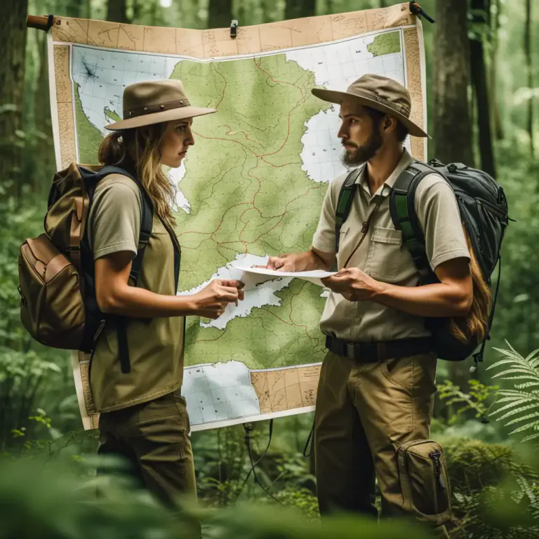 Visual representation of "map out" - To provide a detailed representation of a geographical area.