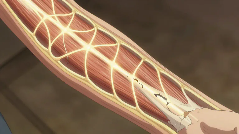 Visual representation of "dystrophin" - Dystrophin is a protein that helps keep muscle cells intact and functioning properly. A deficiency or absence of dystrophin can lead to muscle diseases like muscular dystrophy.