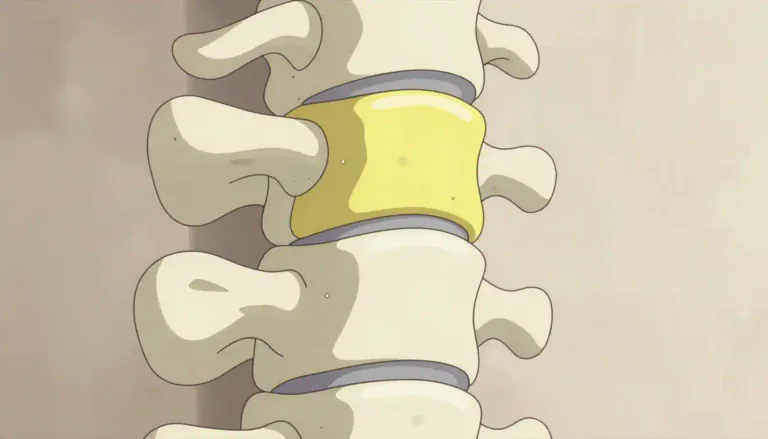 Visual representation of "centrum" - The central part of a structure, especially in anatomy, such as the body of a vertebra.