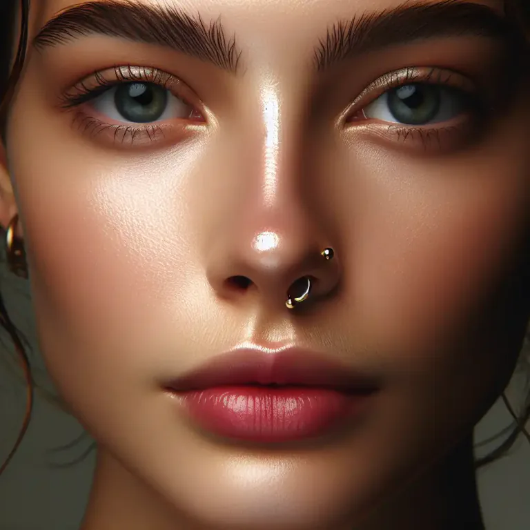 Visual representation of "septum" - A piece of jewelry that is worn in the septum of the nose
