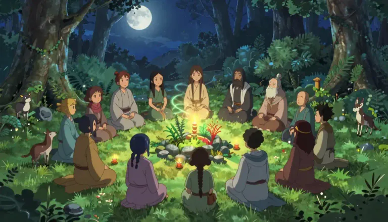 Visual representation of "wicca" - Wicca is a contemporary pagan religion that emphasizes the worship of nature and the practice of magical rituals.
