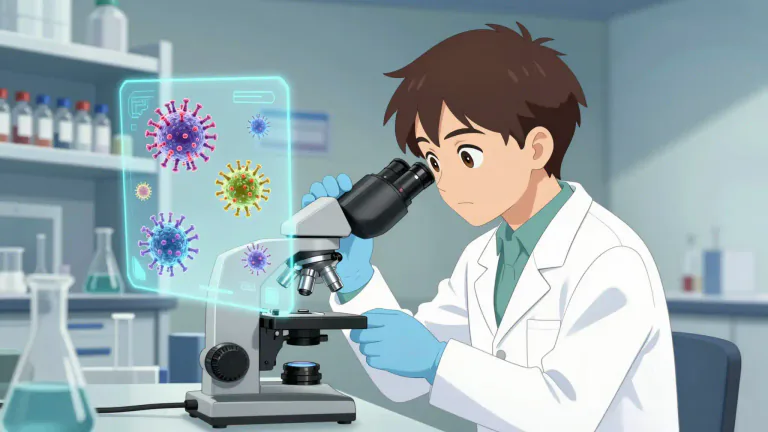 Visual representation of "virologist" - A virologist is a scientist who specializes in studying viruses, including their structure, classification, and the diseases they cause.