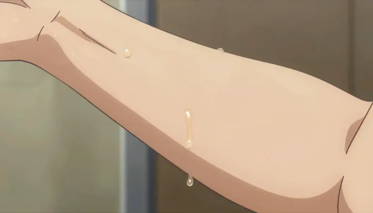 Visual representation of "secretion" - A substance that is released or produced by a living organism, often a fluid.