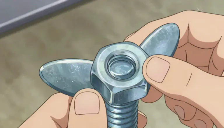 Visual representation of "wingnut" - A type of fastener or nut that has projecting wings to facilitate hand-tightening.