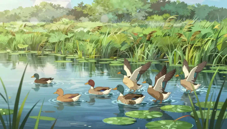 Visual representation of "wildfowl" - Wildfowl are birds, especially those that inhabit wetlands and are not domesticated, commonly including ducks and geese.