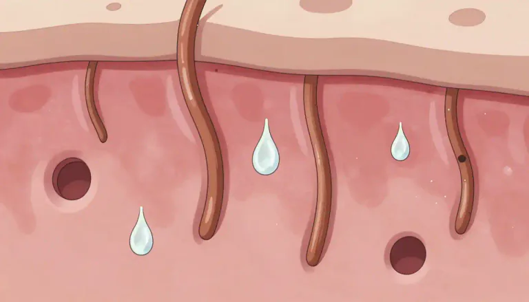 Visual representation of "eccrine" - Relating to a type of sweat gland that produces a watery secretion to help regulate body temperature.