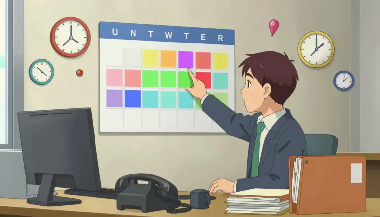 Visual representation of "scheduler" - A person who organizes meetings, appointments, or events.