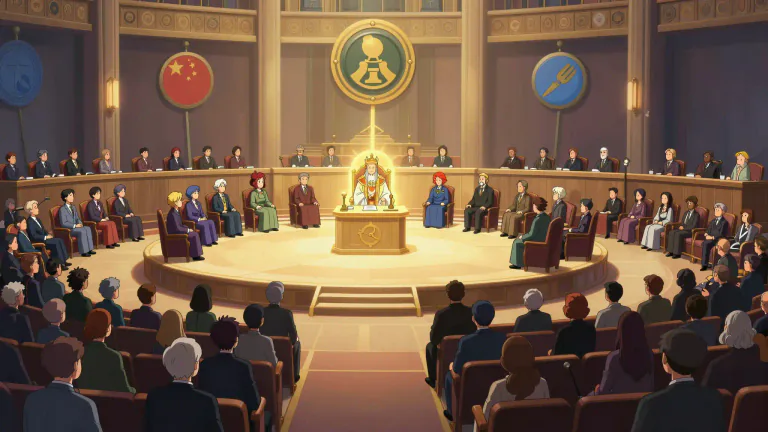 Visual representation of "oligarchy" - A kind of government where a small group holds power