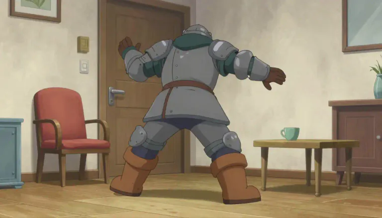 Visual representation of "clunk" - To move or operate in an awkward or clumsy manner.