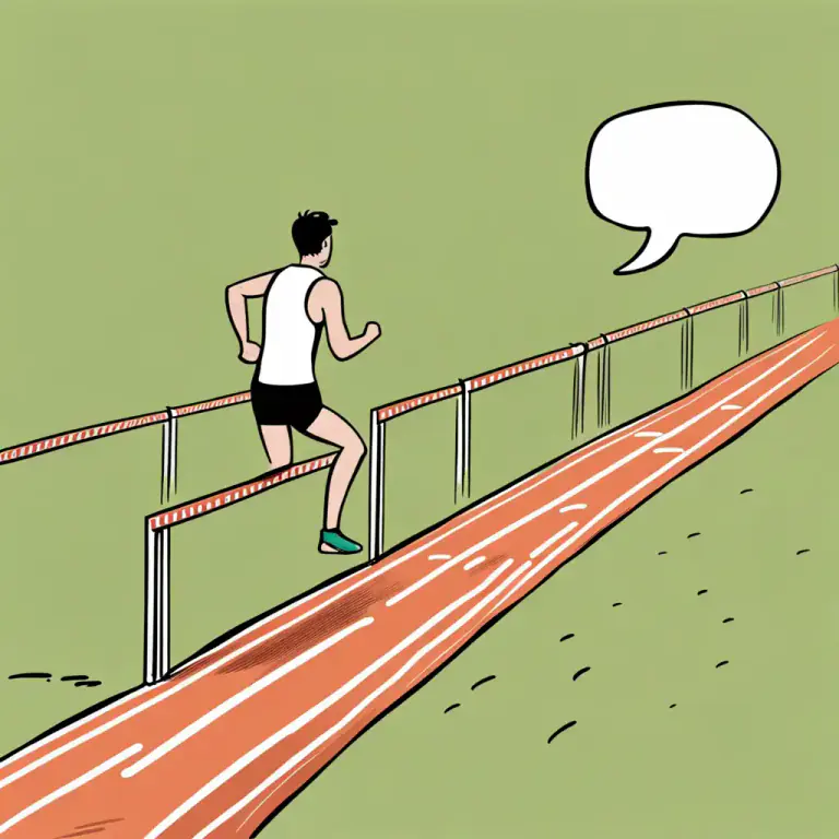 Visual representation of "cop out" - To avoid something difficult or unpleasant