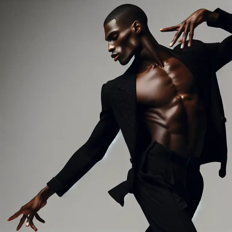 Visual representation of "vogue" - A dance characterized by striking poses