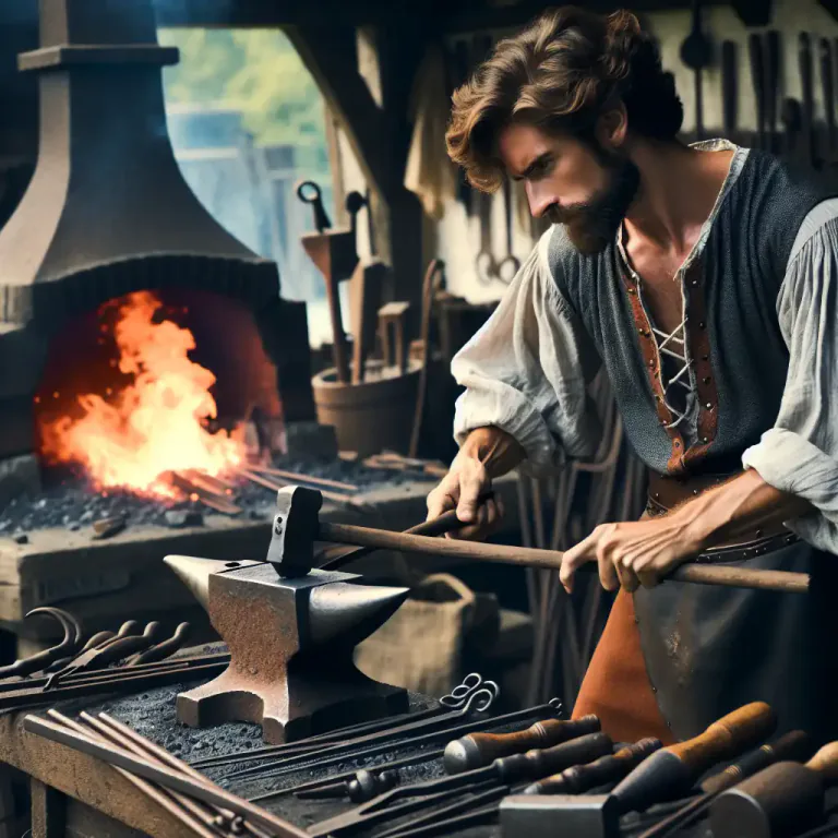 Visual representation of "puddle" - In metalworking, a method of converting pig iron into malleable iron