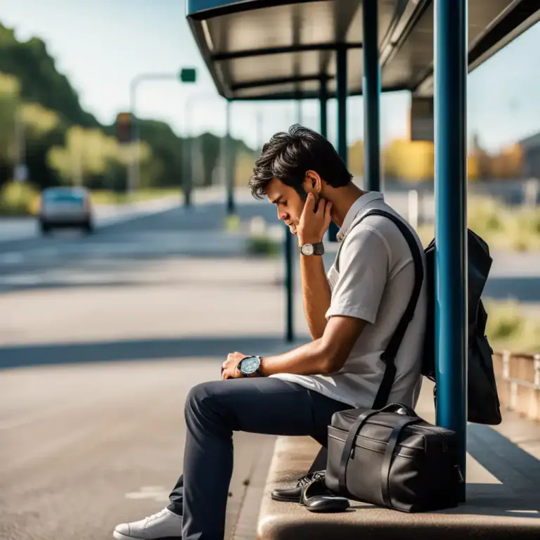 Visual representation of "wait about" - Spend time waiting for someone or something to happen or to arrive.