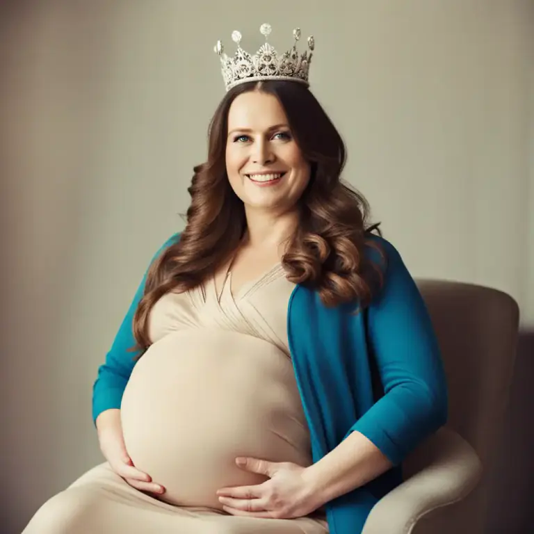 Visual representation of "be with child" - To be pregnant