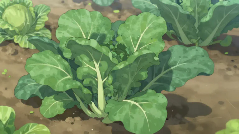 Visual representation of "collard" - A variation of cabbage, characterized by its large leaves that are usually green and prominently used in African American cooking.