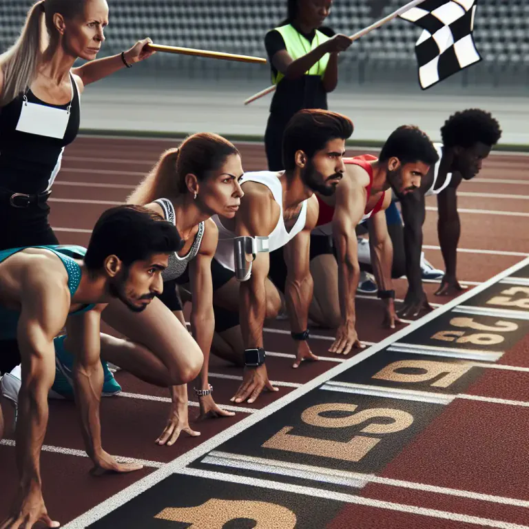 Visual representation of "start" - The place or time where a race or journey begins