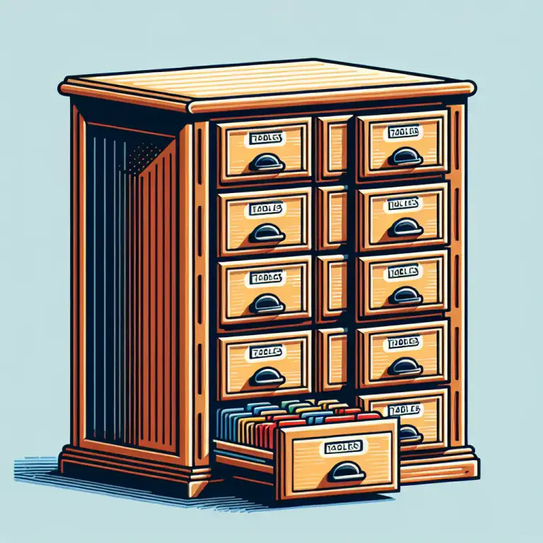 Visual representation of "relational" - Being about how data is organized in a database