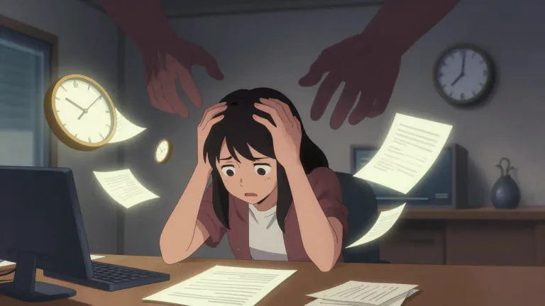 Visual representation of "pressure" - The feeling of worry or stress that you get when you have too much to do or difficult decisions to make.