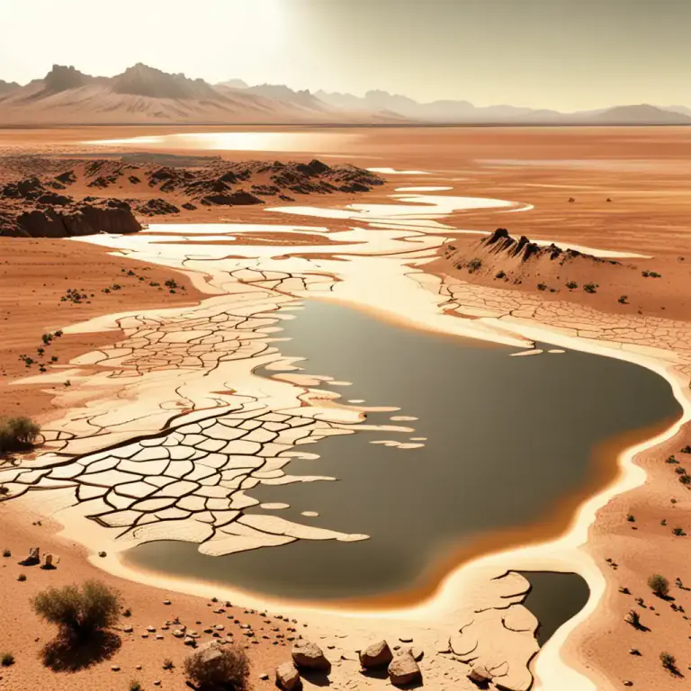 Visual representation of "dry up" - To become dry