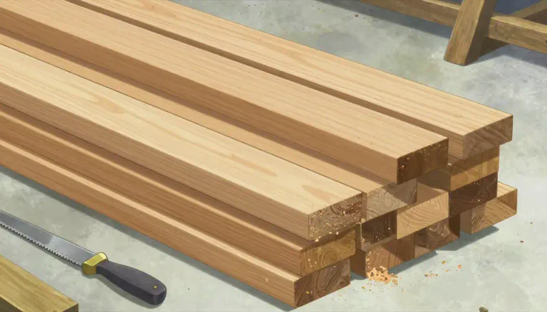 Visual representation of "timber" - wood that is all prepared for building