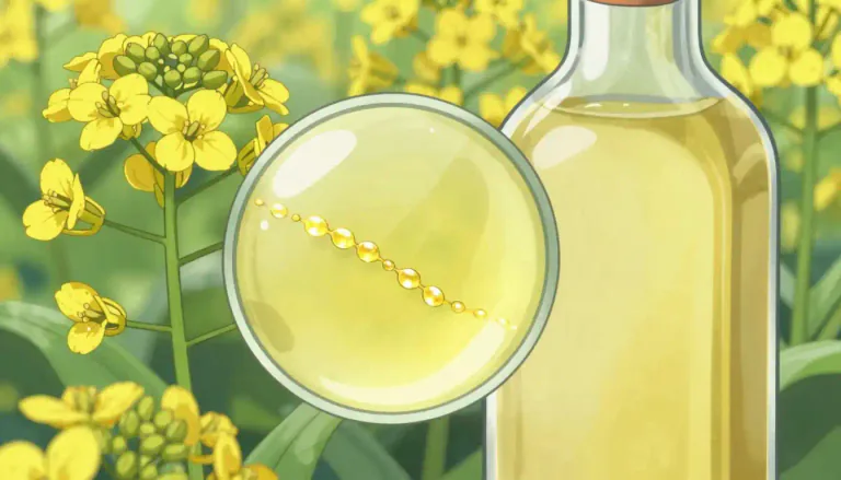 Visual representation of "erucic" - Erucic acid is a type of fatty acid that can be found in certain vegetable oils, such as rapeseed oil.